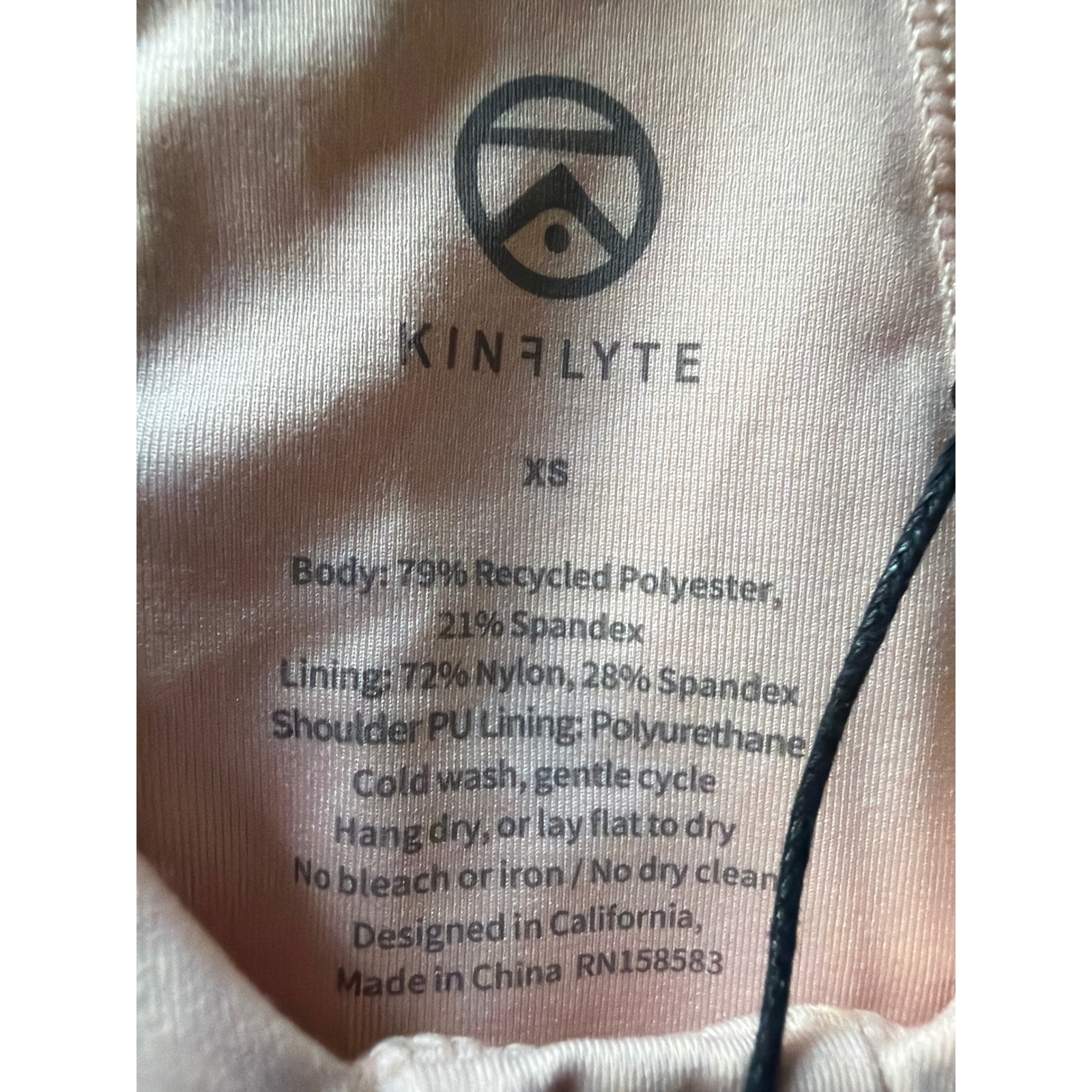 Kinflyte Sports Bra Rose Quartz Freedom Bra Mid Eco Jersey Posture Support Xs — image 2 of 5